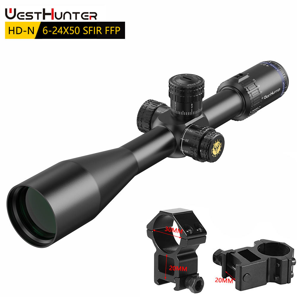 Telescopio HD-N 6-24X50 FFP con punto cero | Primer plano focal