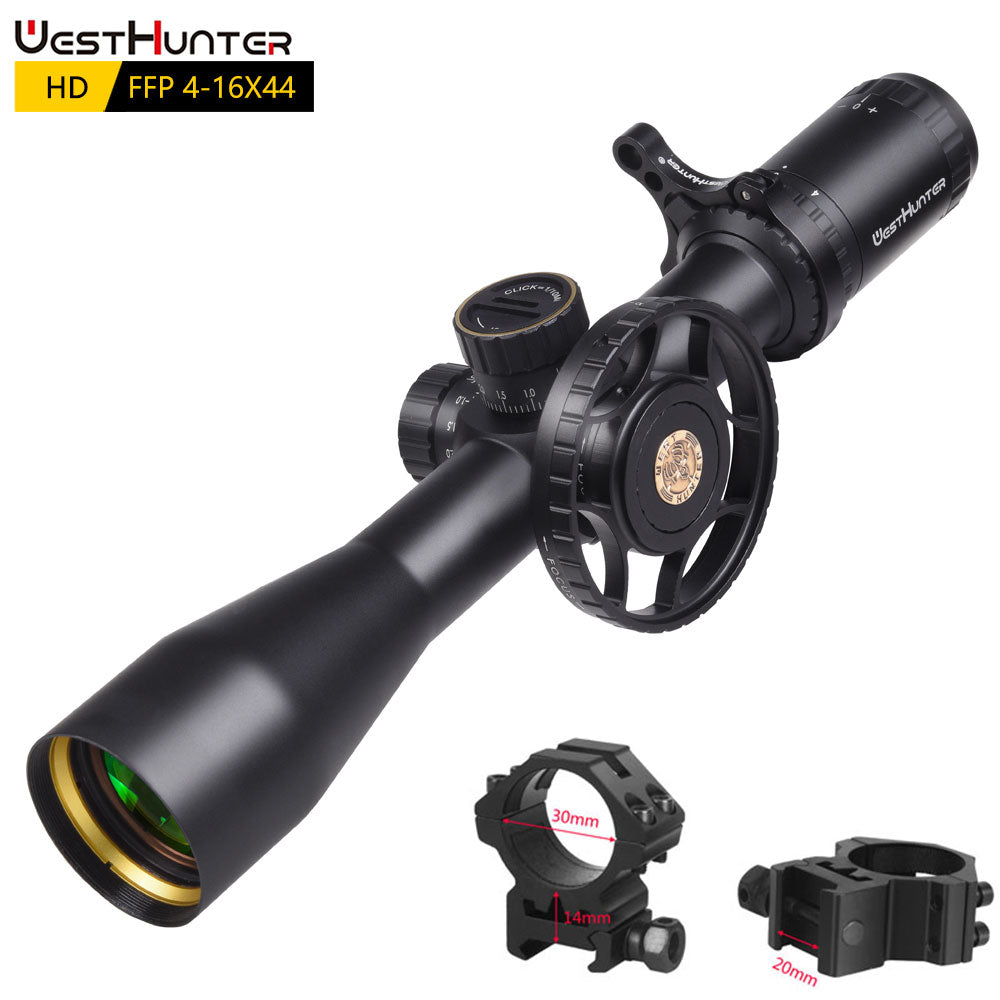 Mira telescópica WESTHUNTER HD 4-16X44 FFP First Focal Plane