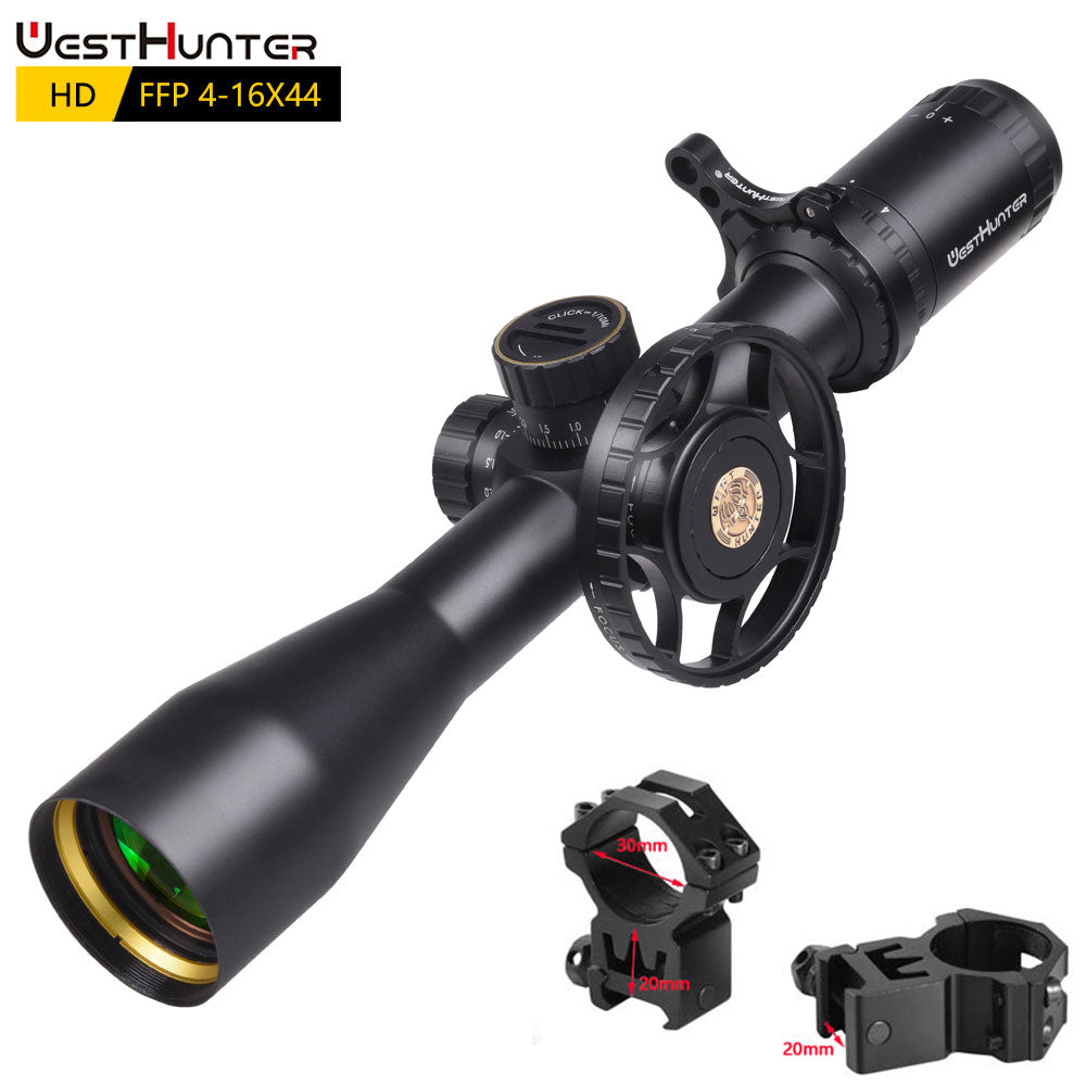 Mira telescópica WESTHUNTER HD 4-16X44 FFP First Focal Plane