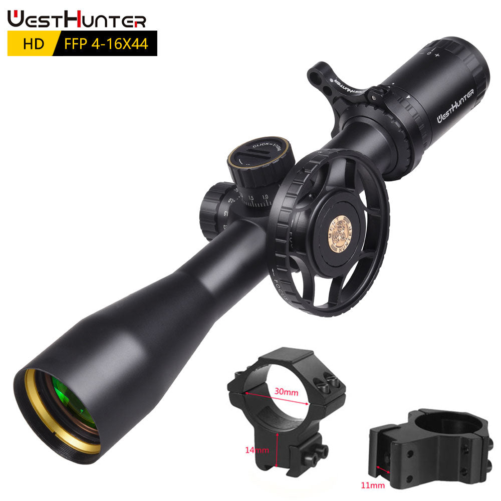 Mira telescópica WESTHUNTER HD 4-16X44 FFP First Focal Plane