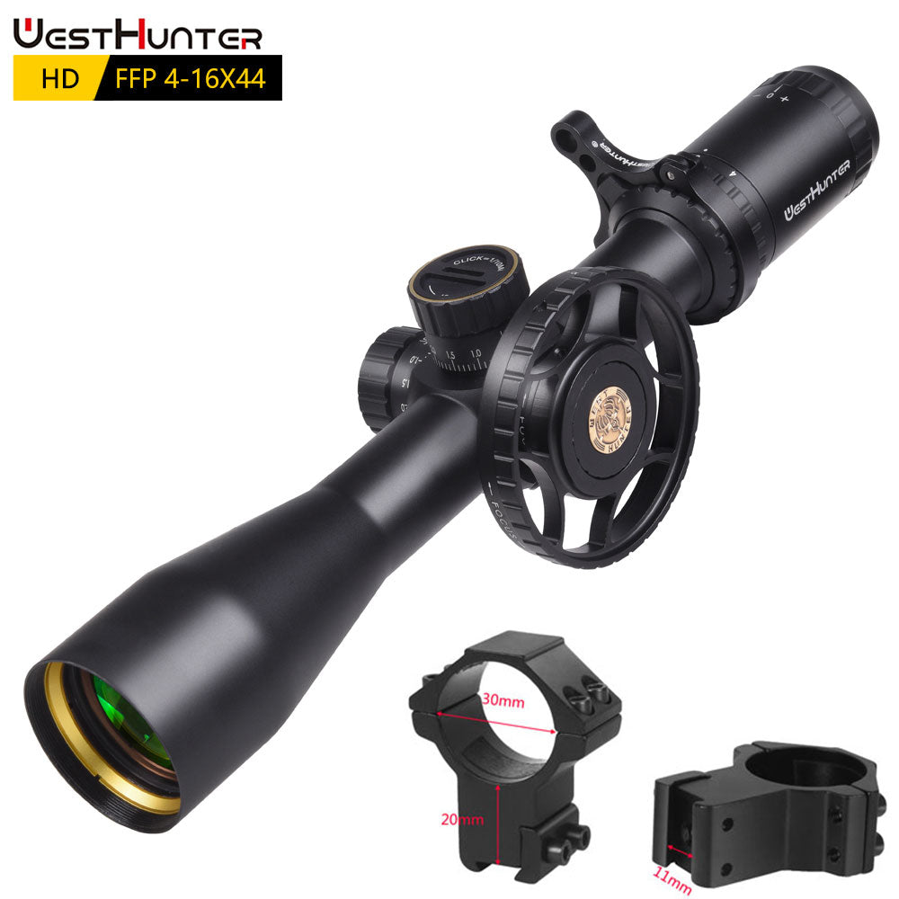 Mira telescópica WESTHUNTER HD 4-16X44 FFP First Focal Plane