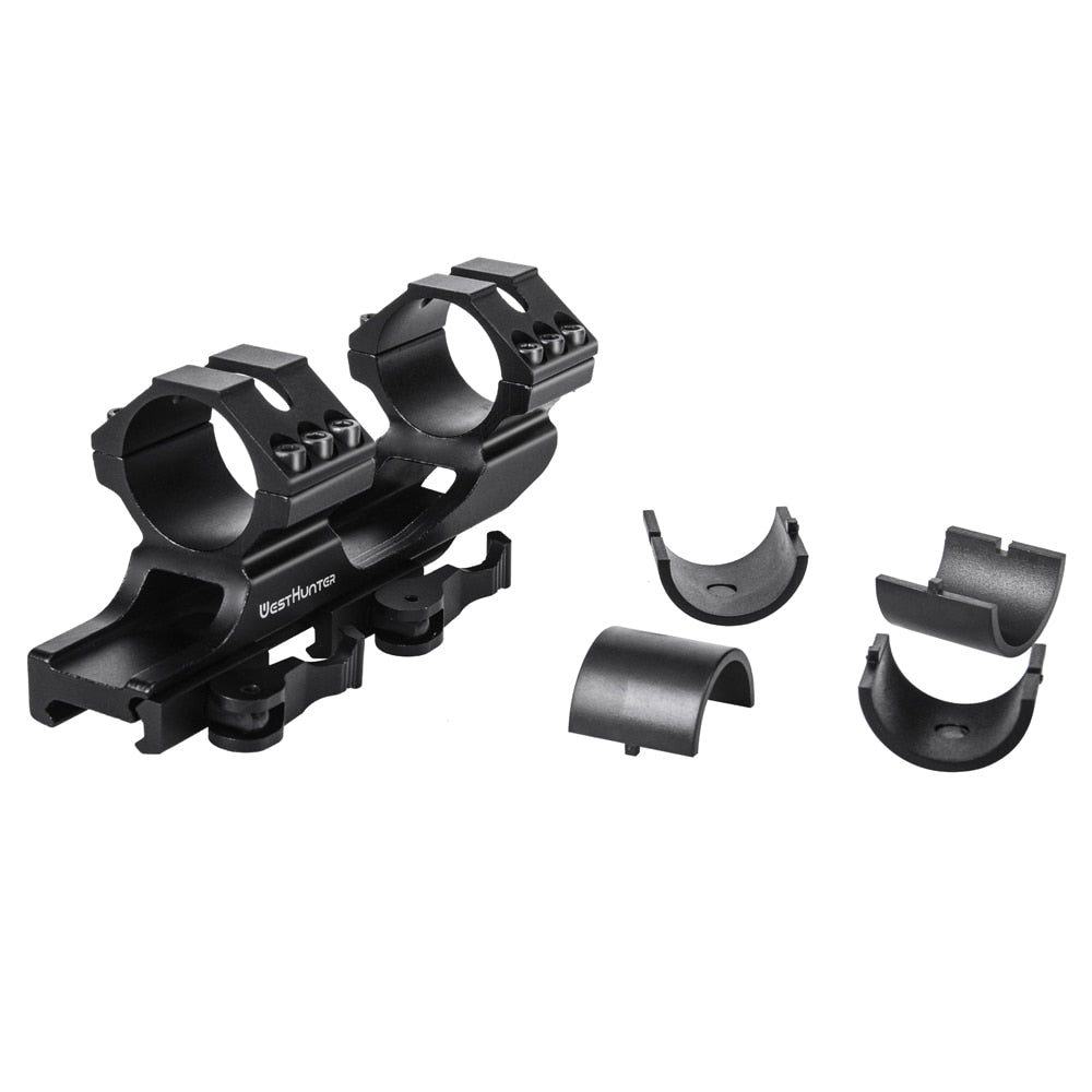Quick Release One Piece 1"/30mm Dual Rings Picatinny Mounts