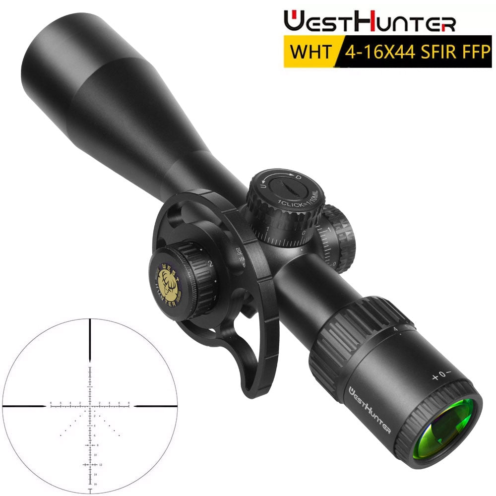 Mira telescópica compacta de primer plano focal WESTHUNTER WHT 4-16X44 SFIR FFP