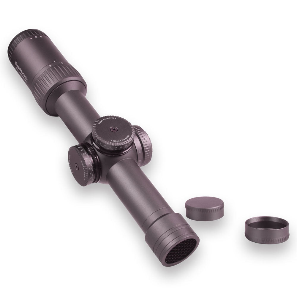 Mira compacta WestHunter HD 1.2-6X24 IR Pro con retícula grabada en vidrio e iluminación roja y verde