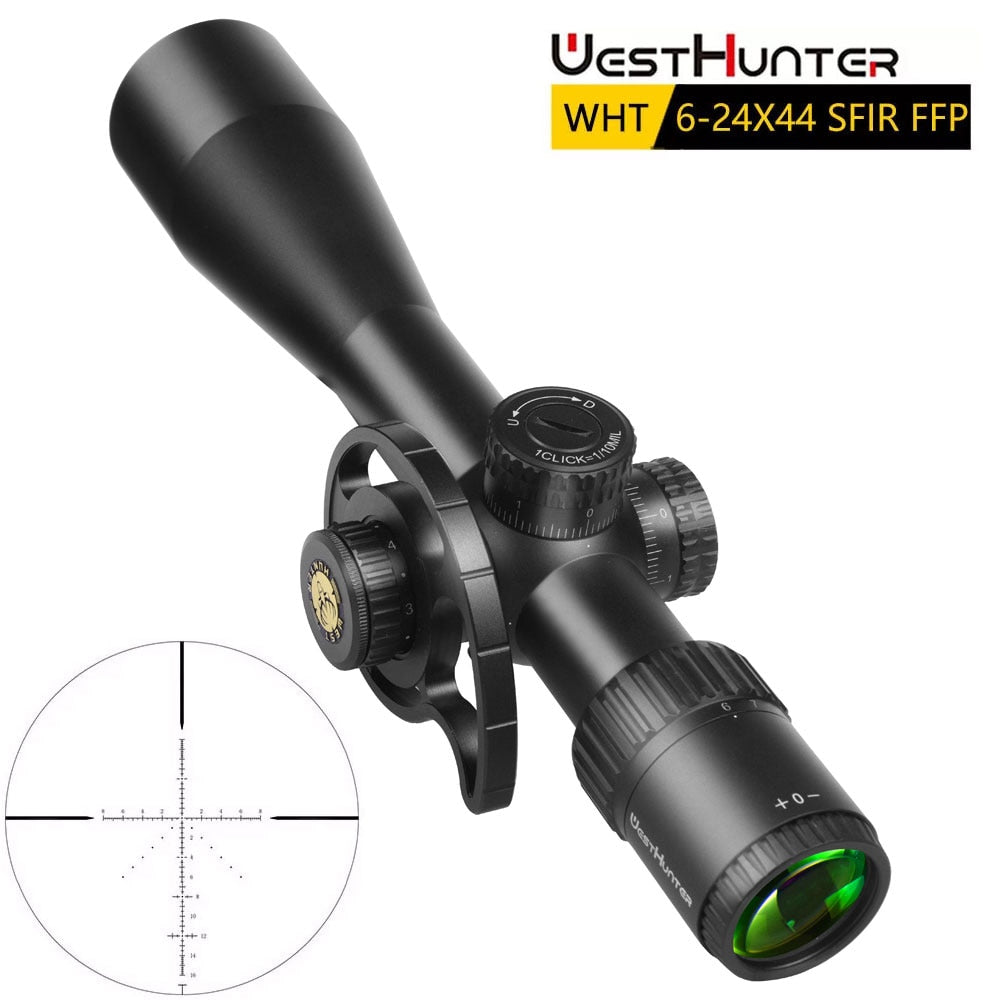 Mira telescópica compacta de primer plano focal WESTHUNTER WHT 6-24X44 SFIR FFP