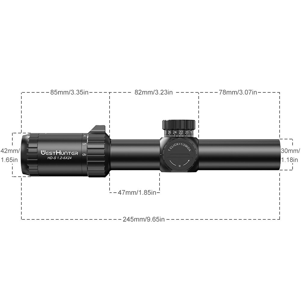 WestHunter HD-S 1.2-6X24 SFP Compact Scope