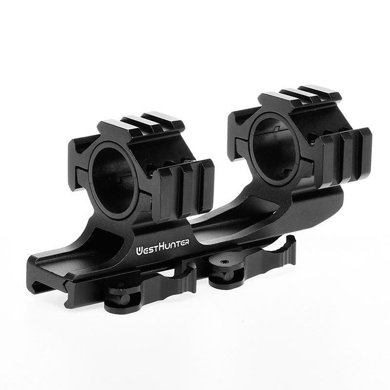 Quick Release One Piece Scope Mount 25.4mm/30mm Dual Rings Cantilever Picatinny QD Mount