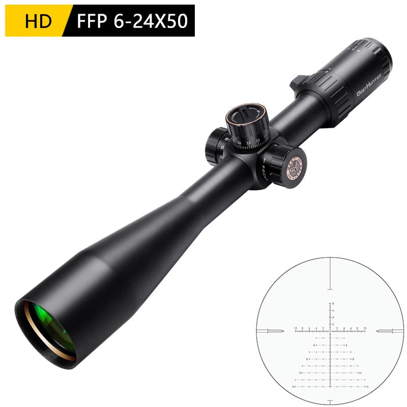 WESTHUNTER HD 6-24X50 FFP First Focal Plane Scope